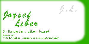 jozsef liber business card